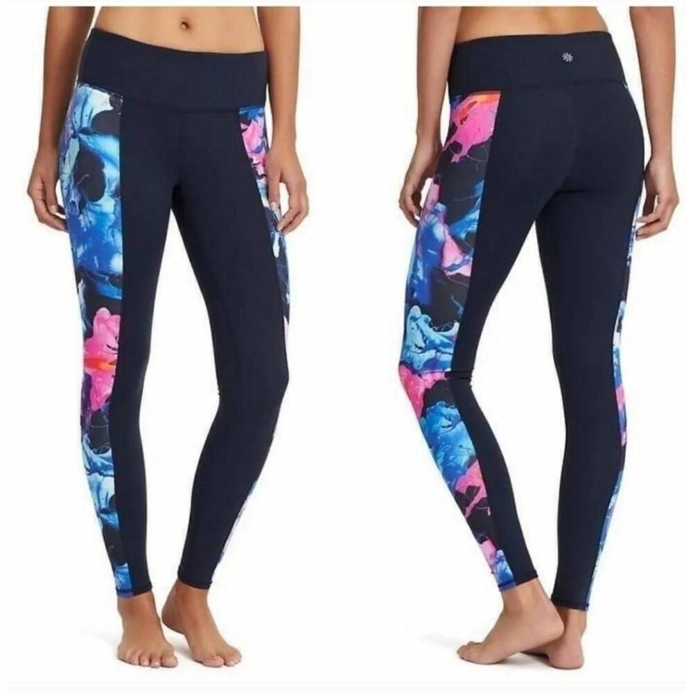 3 X 25 Athleta Superimpose Chaturanga High Rise Floral Leggings Medium